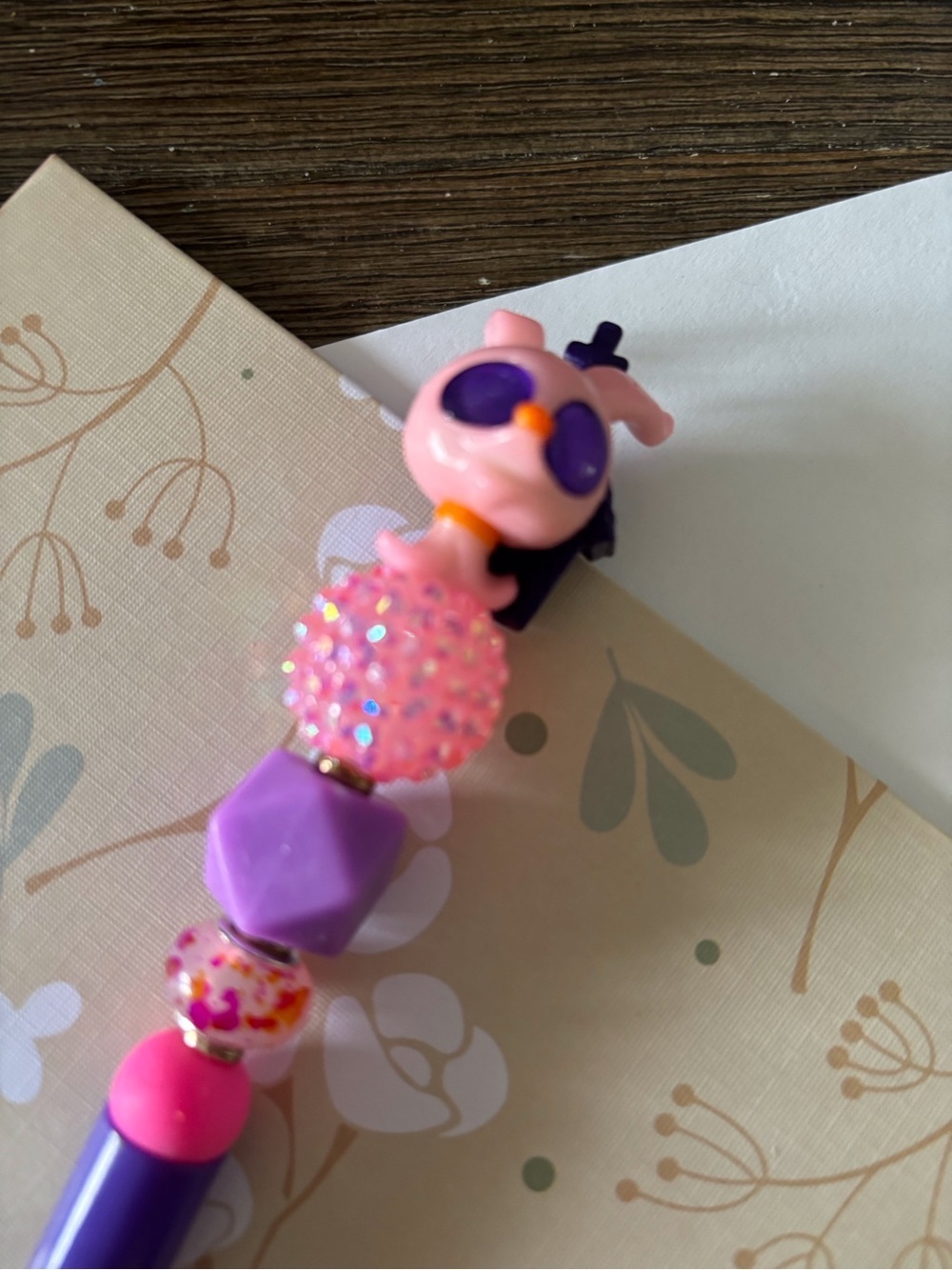Disney Doorables: Nightmare Before Christmas: Zero Blacklight handmade bead pen